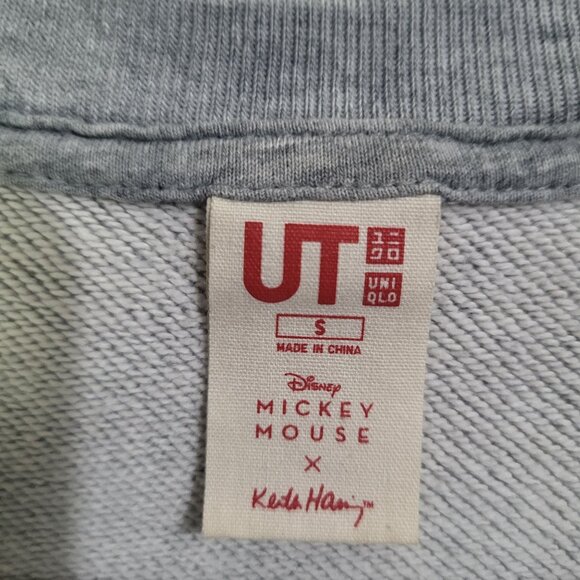 UNIQLO UT x DISNEY x KEITH HARING Pullover Sweatshirt Gray SZ Small - Picture 5 of 9
